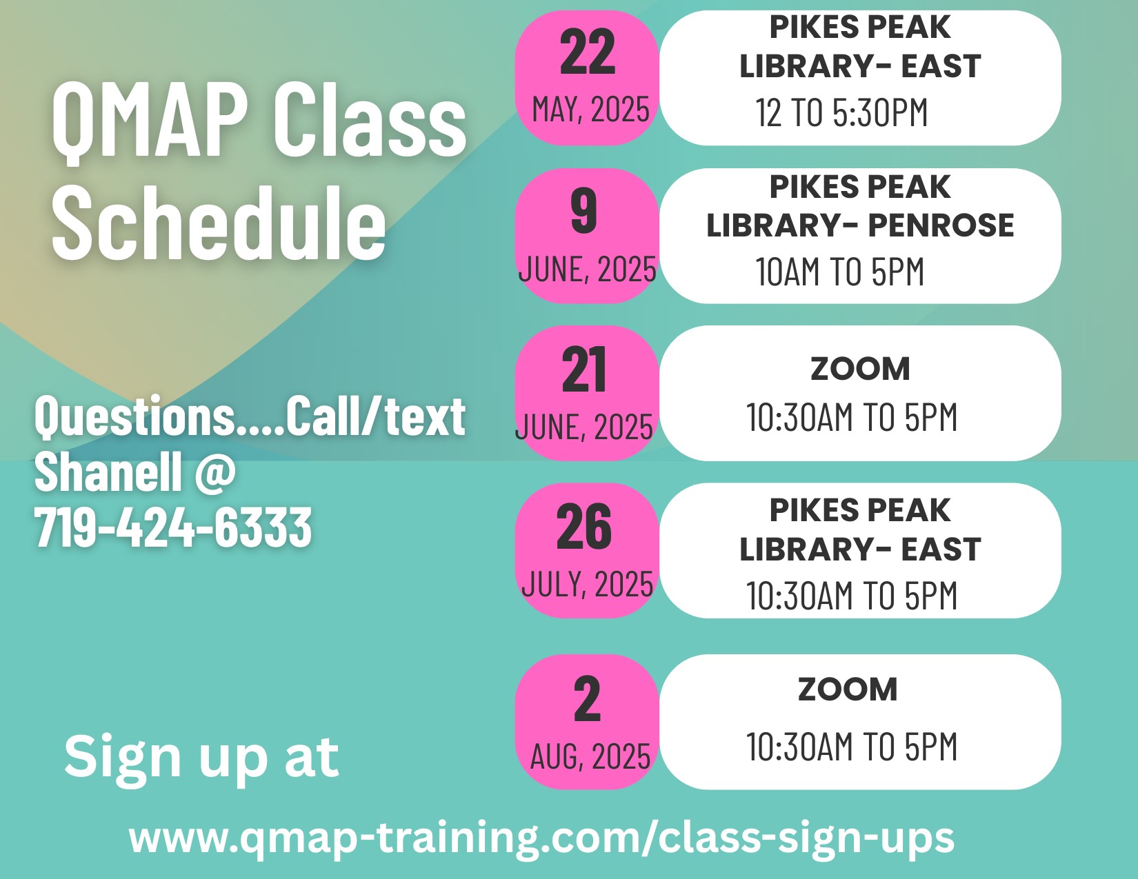 Summer QMAP class